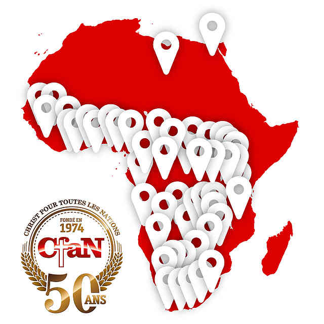 les 50 ans de notre ministère, nous mènerons 50 campagnes dans 50 villes/régions d’Afrique, en commençant par Le Cap et en terminant par Le Caire