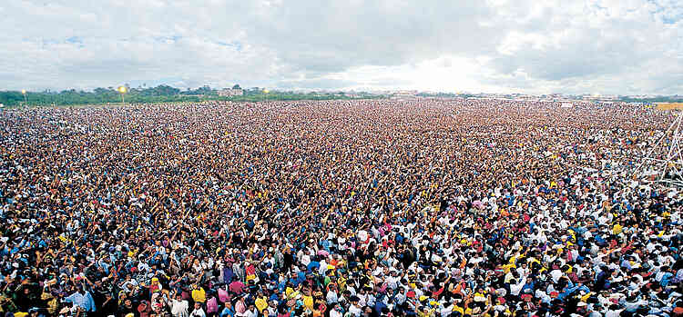 Lagos Millennium Campaign in 2000 with 1,6 Million People in one Meeting