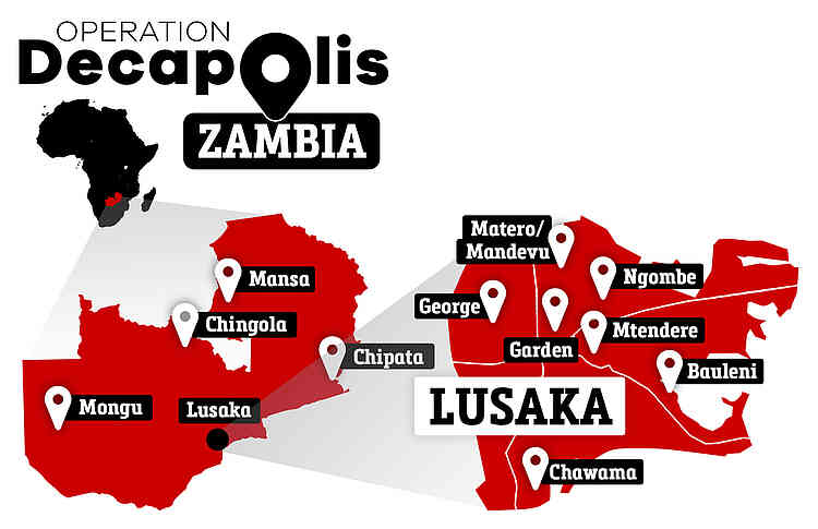 Operation Decapolis in Zambia 2023 – 10 cities, 10 Gospel Campaigns