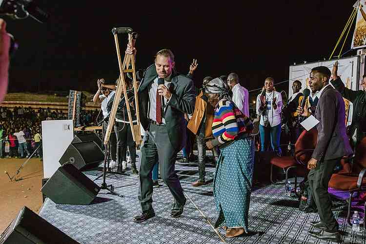 After seven years of using crutches, this grandma was so excited to show everyone how Jesus had healed her.