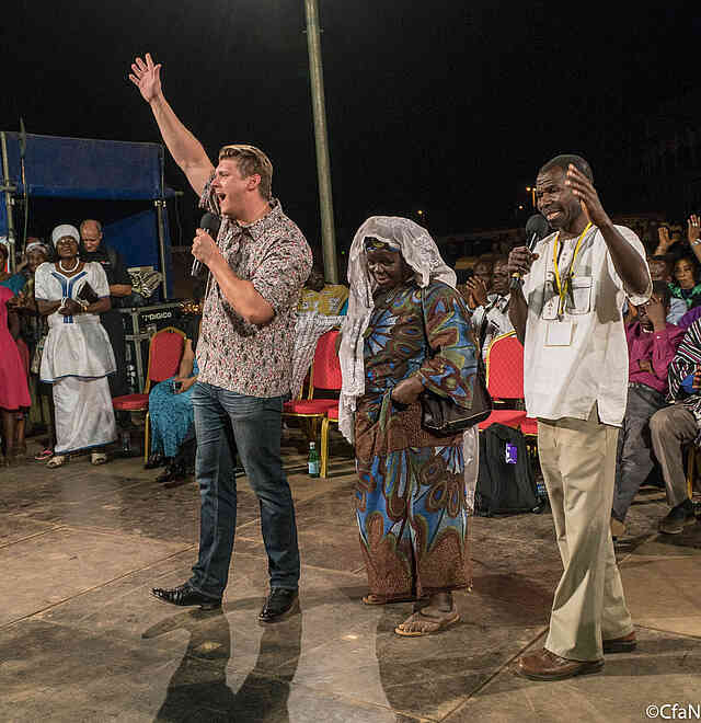 This woman was healed while she was listening to the radio. She had pain in her leg and back for 26 years.