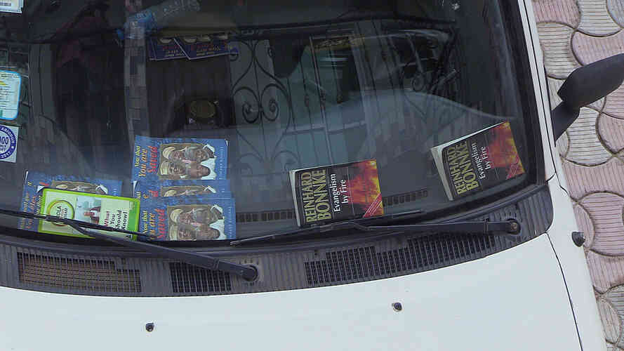 Good reading material for the passengers on these long drives, and to give out to people who ask about Jesus.