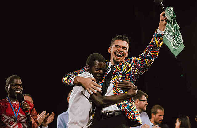 A man came forward, testifying that he had been blind since 2019, but received healing on the final night of the CfaN Campaign! A man came forward, testifying that he had been blind since 2019, but received healing on the final night of the CfaN Campaign!