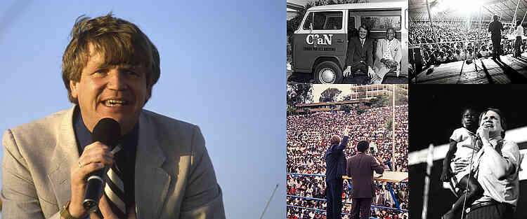 Evangelist Reinhard Bonnke preaching the Gospel in Africa