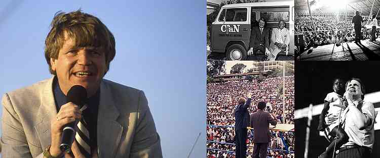 Evangelist Reinhard Bonnke preaching the Gospel in Africa Evangelist Reinhard Bonnke preaching the Gospel in Africa