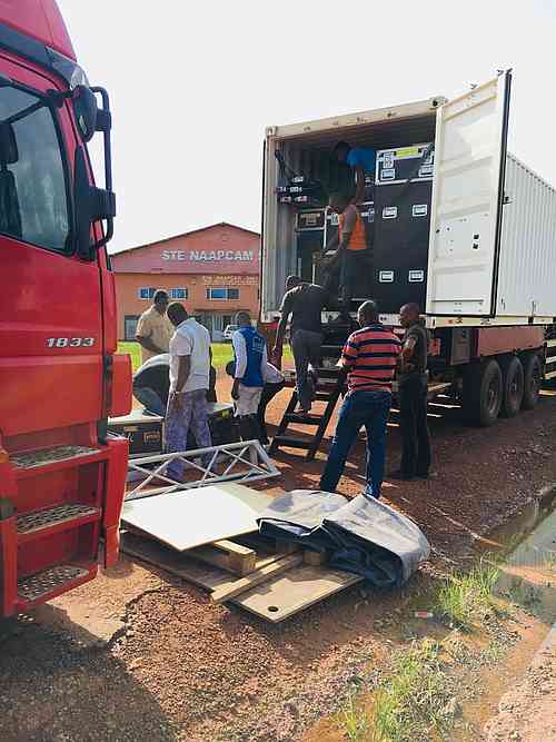 Unpacking for customs to inspect