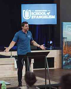 Evangelist Daniel Kolenda at the School of Evangelism in South Africa