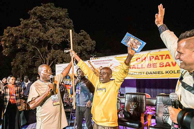 This man had used a crutch for five years. He could not contain his joy and came on stage “walking and leaping and praising God”!