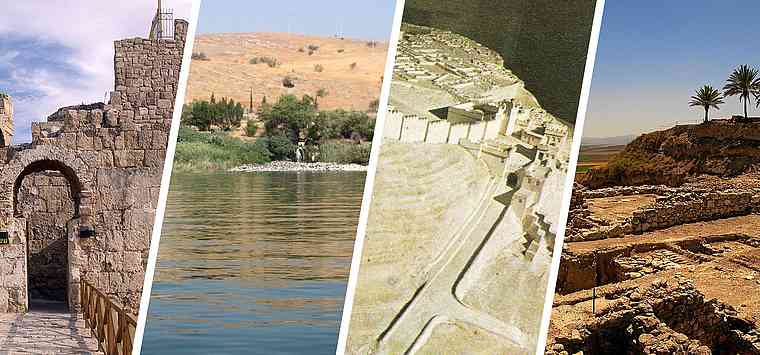 Caesarea, Mt. Carmel, Megiddo, Pass through Nazareth and Cana. Galilee Experience.
