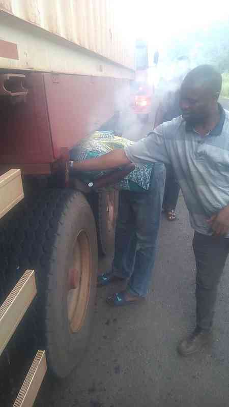 Cooling the boiling hot brakes off with water