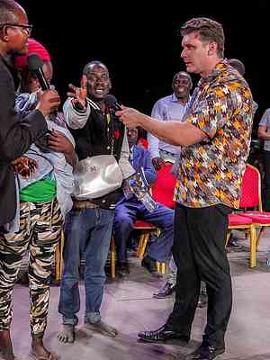 A man who was formerly insane, was brought by his wife who said that after the prayer on Thursday night, her husband has returned to his right mind.