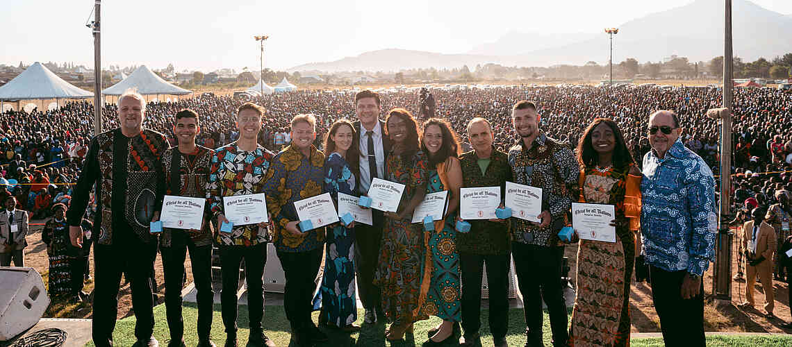 I had the honor of officially graduating the Bootcamp students who have been serving here for the last couple of months as interns.