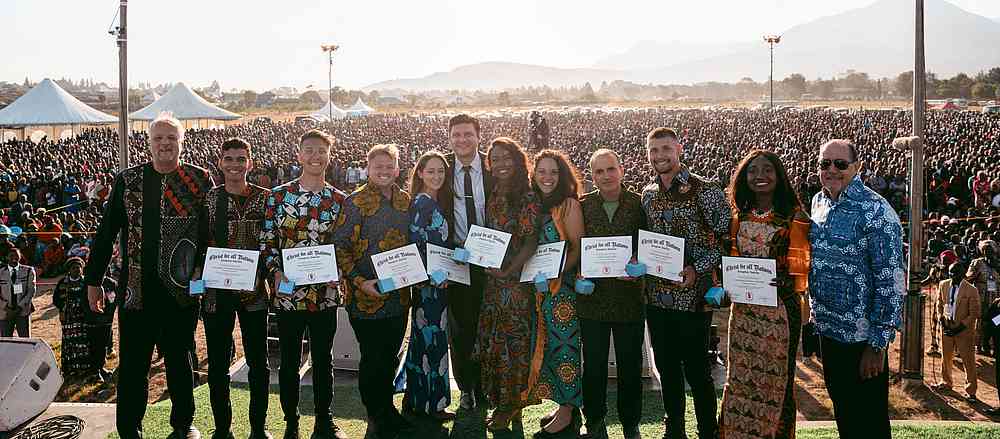 I had the honor of officially graduating the Bootcamp students who have been serving here for the last couple of months as interns.