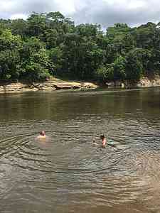 It’s a real blessing to find a beautiful, clean river to cool down in. Temperatures average around 30 degrees C at this time of year, with very high humidity.