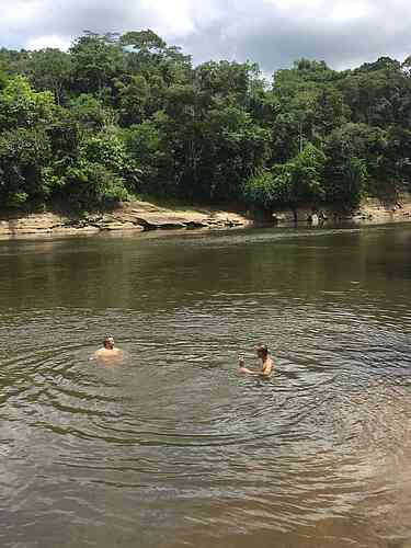 It’s a real blessing to find a beautiful, clean river to cool down in. Temperatures average around 30 degrees C at this time of year, with very high humidity.