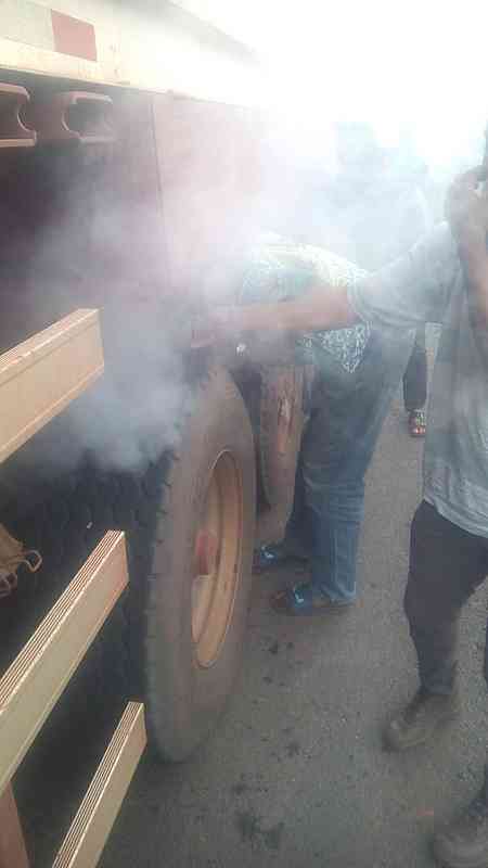 The brakes get so hot, they melt the tires