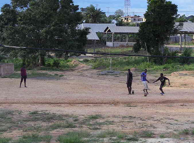 Soccer is the favorite sport in all of Africa. Any chance to kick a ball around is a happy moment!