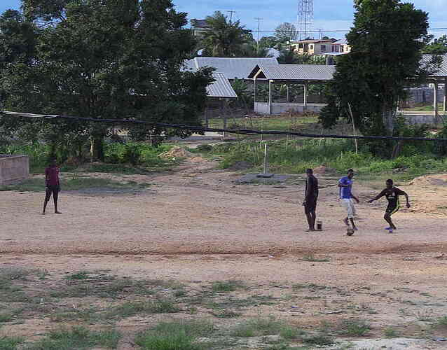 Soccer is the favorite sport in all of Africa. Any chance to kick a ball around is a happy moment!