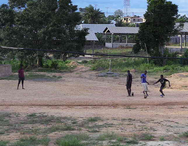 Soccer is the favorite sport in all of Africa. Any chance to kick a ball around is a happy moment!