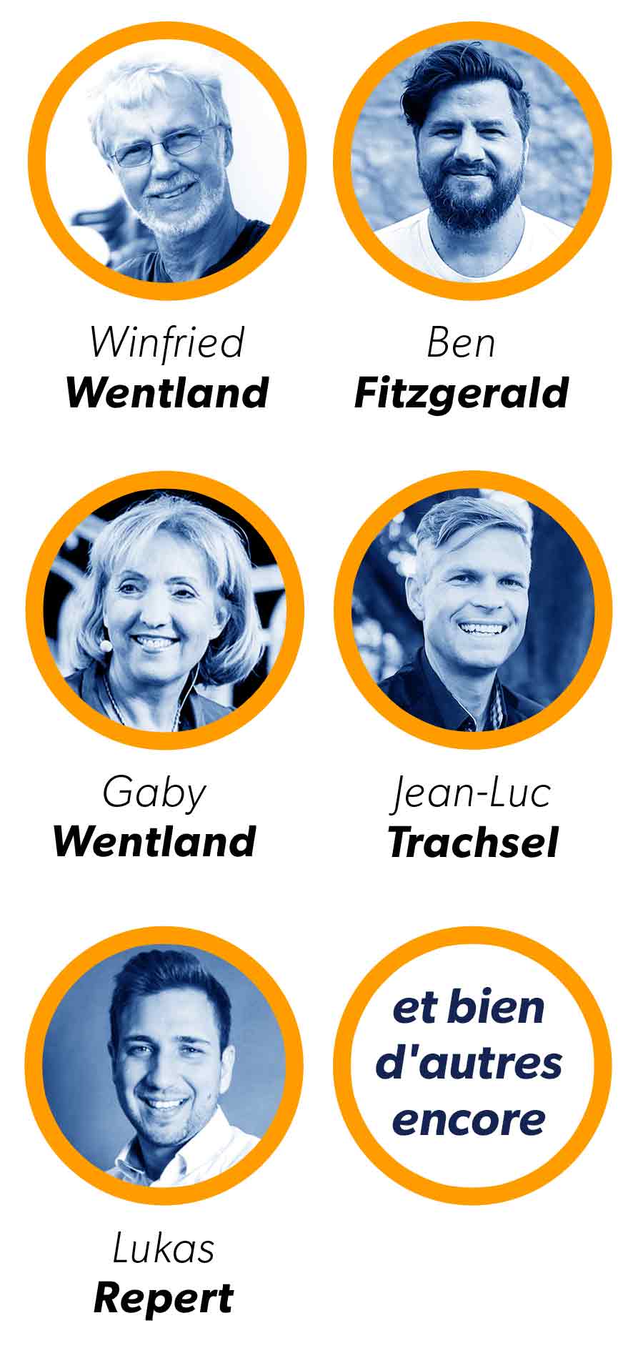 Ben Fritzgerald, Jean-Luc Trachsel, Winfried Wentland, Gaby Wentland, Lukas Repert and many more!